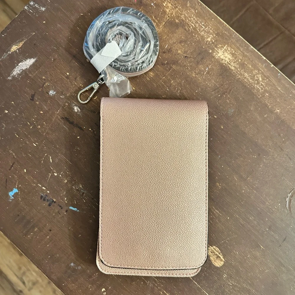 Rose Gold Wallet Purse with Strap